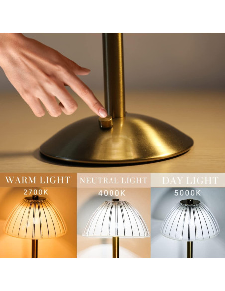 Lámpara de Mesa LED Portátil TIMEGOA Hongo 800 Lúmenes