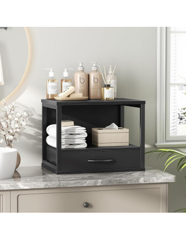 Soporte de Impresora HOOBRO BB07PS01 Negro 2 Niveles con Cajón