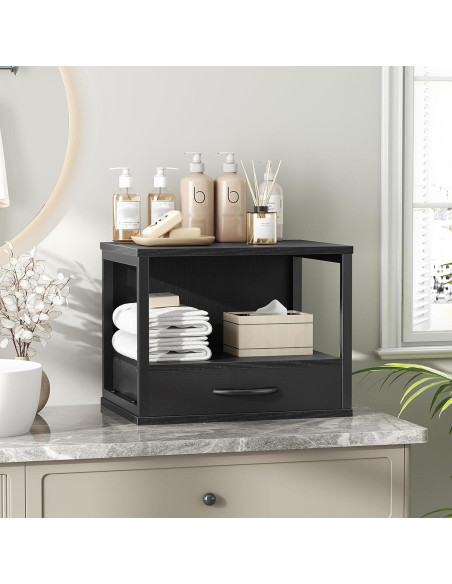 Soporte de Impresora HOOBRO BB07PS01 Negro 2 Niveles con Cajón