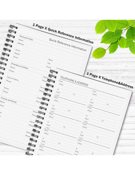 Planificador Diario Sin Fecha Asten A5 Negro con Tapa Dura