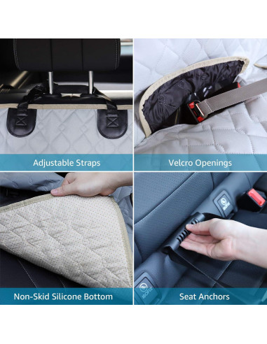 Funda de Asiento Trasero para Mascotas Lassie 100% Impermeable