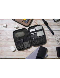 Organizador de Cables de Viaje Brookstone - Estuche Compacto Negro 2
