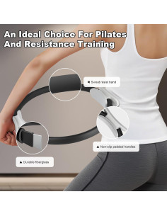 Anillo de Pilates Quorvella 38.1 cm con Mangos Acolchados 2