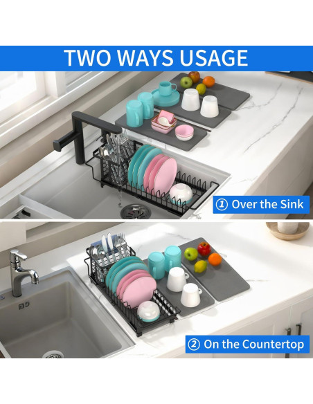 Escurridor de Platos AIDILI Expandible 12.1''-18.9'' Negro