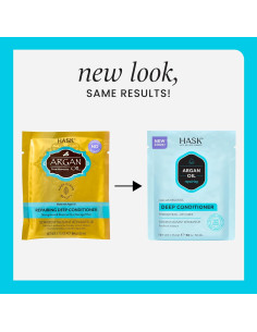 Duo Champú Seco Voluminizador Semilla de Chía HASK 2x121.9g y Acondicionador Argán 49.6g 2