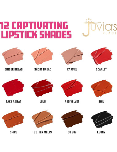 Pintalabios Líquido Mate Juvia's Place Rojo Terciopelo 32g