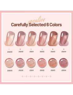 Juego de Esmalte de Uñas Jelly OpenLive 6 Colores 10ml Secado Rápido 2