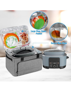 Bolsa Grande LUXJA para Ninja Possible Cooker Pro - Gris 2