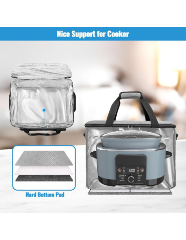 Bolsa Grande LUXJA para Ninja Possible Cooker Pro - Gris