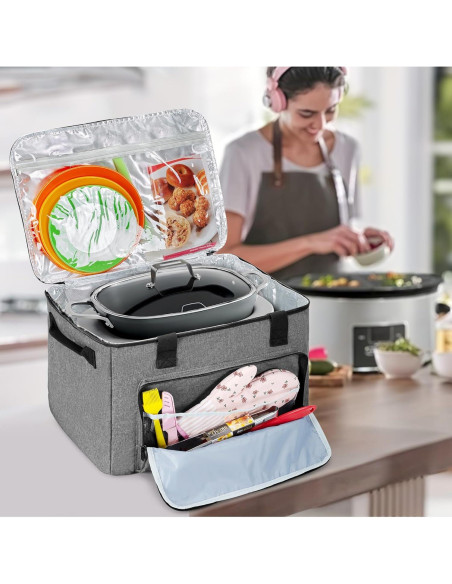 Bolsa Grande LUXJA para Ninja Possible Cooker Pro - Gris