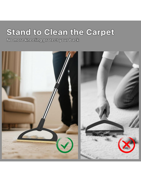 Rastrillo de Alfombra TOSMAL 2 en 1 para Pelo de Mascotas