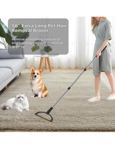 Rastrillo de Alfombra TOSMAL 2 en 1 para Pelo de Mascotas