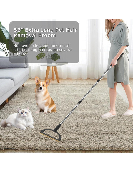 Rastrillo de Alfombra TOSMAL 2 en 1 para Pelo de Mascotas