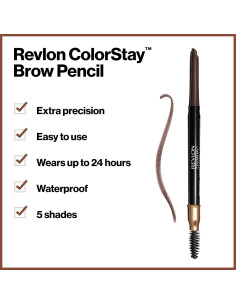 Lápiz de Cejas Revlon ColorStay 220 Marrón Oscuro 0.28g 2