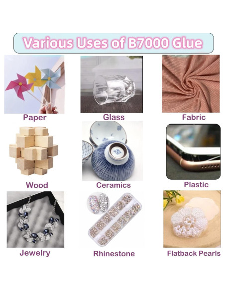 Pegamento B7000 15ml YiJieWZT Transparente Impermeable Multiusos Pegamento B7000 15ml YiJieWZT Transparente Impermeable Multiusos