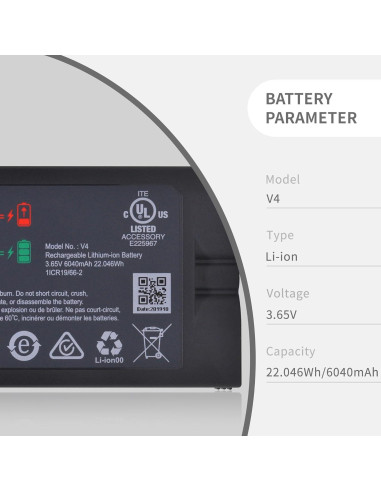 Batería de Reemplazo DGFTB V4 para Timbre de Video y Cámaras