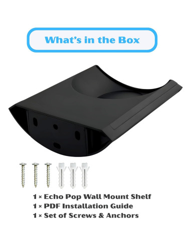 Estante de Montaje en Pared Sintron para Echo Pop - Negro