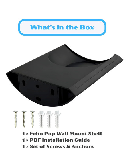 Estante de Montaje en Pared Sintron para Echo Pop - Negro