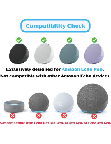 Estante de Montaje en Pared Sintron para Echo Pop - Negro