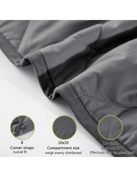 Manta con Peso Dornroscn 122x183cm 3.6kg Gris Transpirable