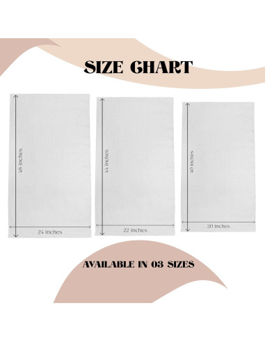 Paquete de 12 Toallas de Baño Blancas 50x100 cm 100% Algodón