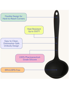 Cucharón de Silicona GIR 3/4 Taza Rojo Resistente al Calor 2