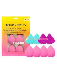 Set de 8 Esponjas y Puffs de Maquillaje Freeman Vegano