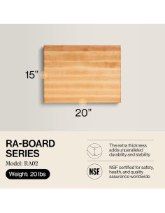 Tabla de Cortar Rectangular John Boos RA-Board Arce 50.8x38.1cm 2