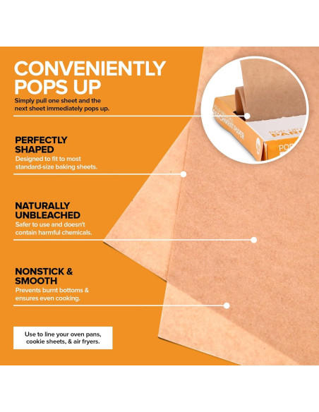 Hojas de Papel Pergamino Sin Blanquear Stock Your Home 150 Ct 27.1x34.9 cm