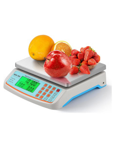 Báscula Comercial Bonvoisin 30kg con Plato Acero Inoxidable