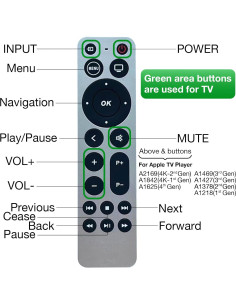 Control Remoto Reemplazo QRL para Apple TV 4K y HD 2