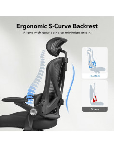 Silla de Oficina Ergonómica HUANUO HNOC13B con Soporte Lumbar 2