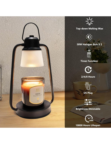 Lámpara Calentadora de Velas MAOYUE Vintage 50W Regulable