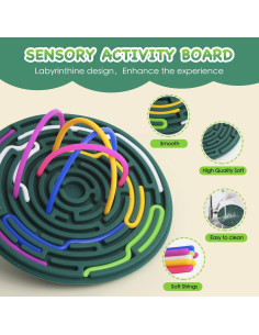 Tablero de Actividad Sensorial FFKWUOT Verde 16.3x16.3cm 2