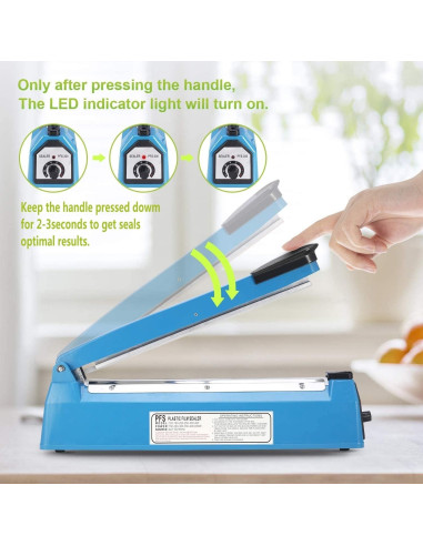 Sellador de Calor Manual VIMI 20 cm con Elemento Extra