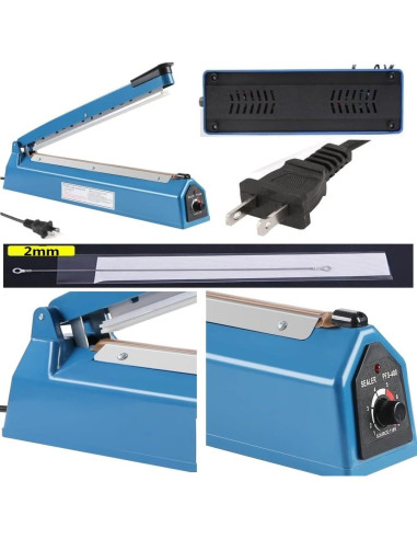 Sellador de Calor Manual VIMI 20 cm con Elemento Extra