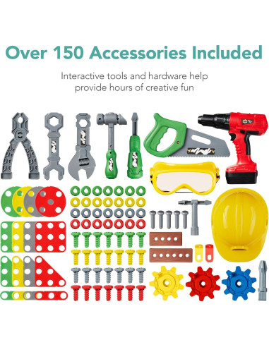 Banco de Trabajo Infantil Mejor Opción con 150 Accesorios