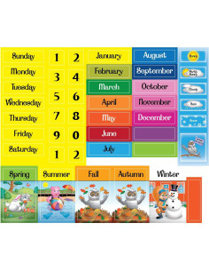 Calendario Magnético ZazzyKid para Niños - Clima y Estaciones 2