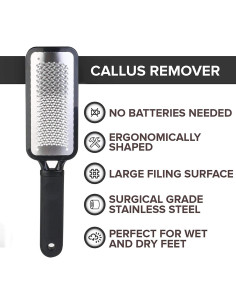 Lima de Pies Angel Kiss - Raspador de Acero Inoxidable Negro 2