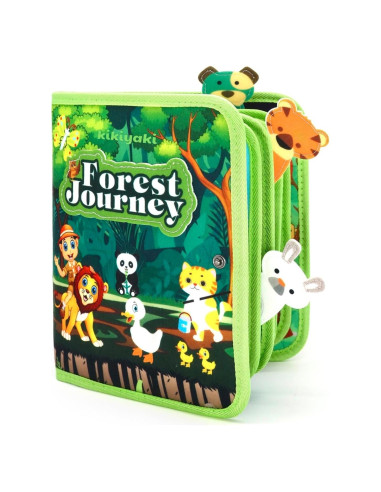 Libro Ocupado Montessori Kikiyaki Bosque 20 en 1 para Niños