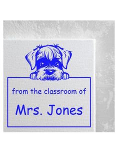 Sello Personalizado Autoentintado Schnauzer Estándar 6.35x10.16cm