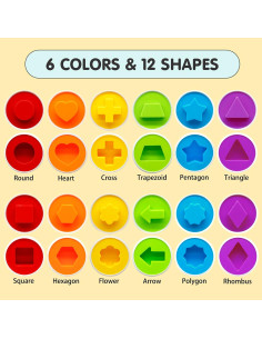 12 Huevos de Juguete Montessori Wanonoo para Niños 1-3 Años 2