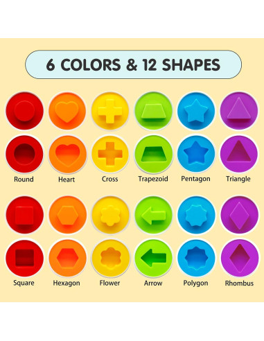 12 Huevos de Juguete Montessori Wanonoo para Niños 1-3 Años