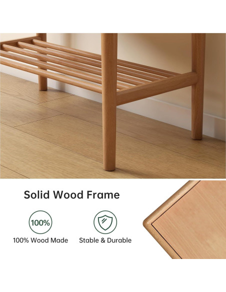 Banco de Zapatos de Madera Haya Wayshome 60x30x42 cm Natural Banco de Zapatos de Madera Haya Wayshome 60x30x42 cm Natural