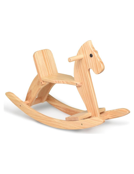Caballo Balancín de Madera KRAND Natural para Niños 2-5 Años