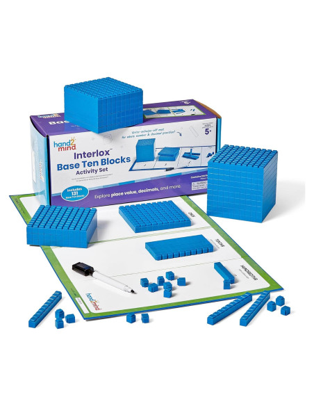 Bloques Base 10 hand2mind - 133 Piezas para Matemáticas