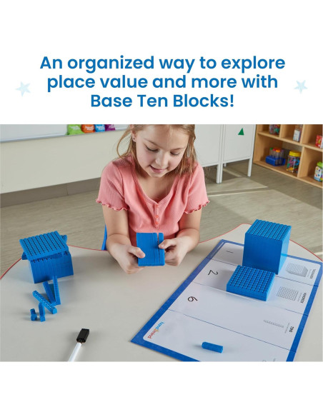 Bloques Base 10 hand2mind - 133 Piezas para Matemáticas