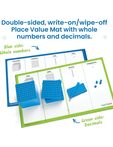 Bloques Base 10 hand2mind - 133 Piezas para Matemáticas