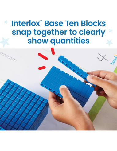 Bloques Base 10 hand2mind - 133 Piezas para Matemáticas