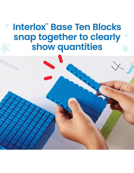 Bloques Base 10 hand2mind - 133 Piezas para Matemáticas